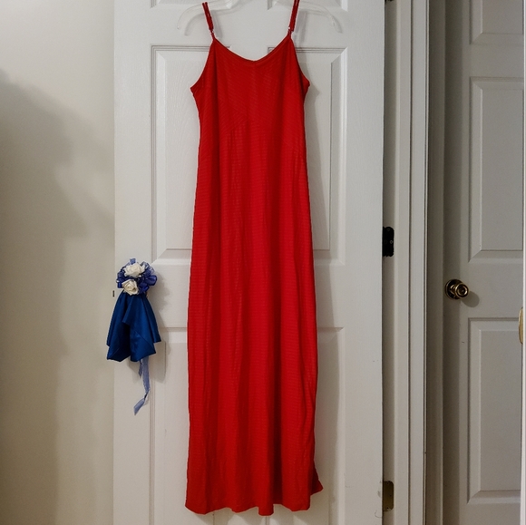 Faded Glory Dresses & Skirts - FADED GLORY RED SPAGHETTI STRAP MAXI DRESS